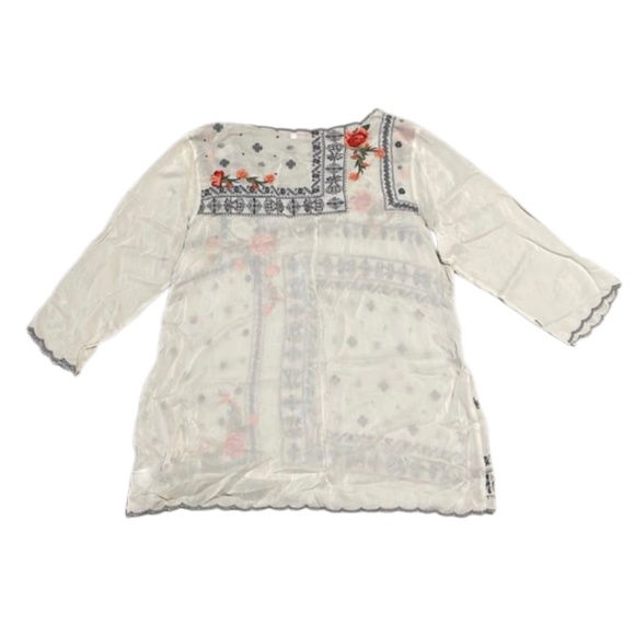 Johnny Was Floral Embroidered Top Size Medium - Picture 2 of 8